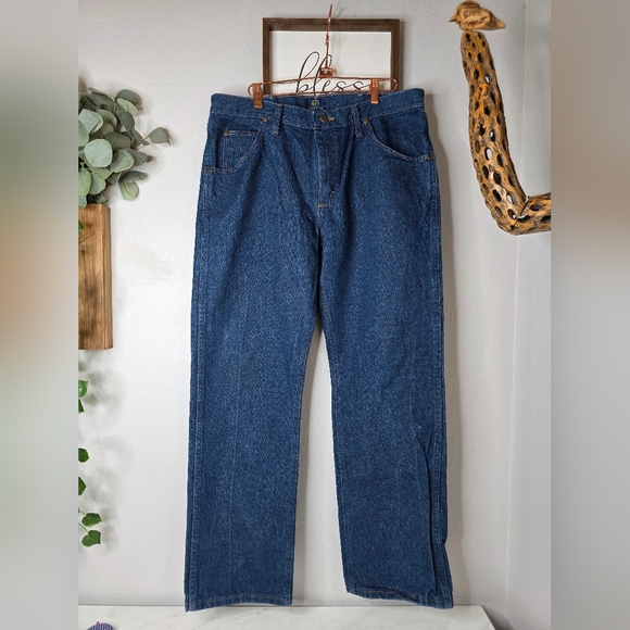 Wrangler 47 MWZ Premium Men's Classic Blue Jeans Size 34x30 - Picture 2 of 10